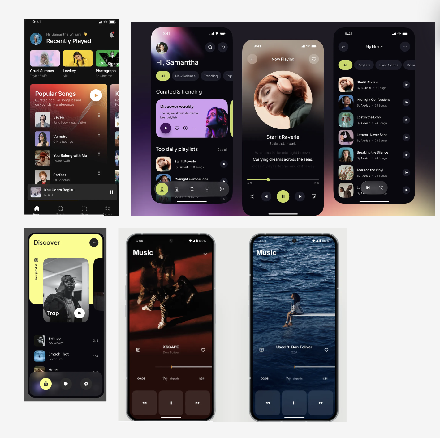 moodboard de mon application soudlabs