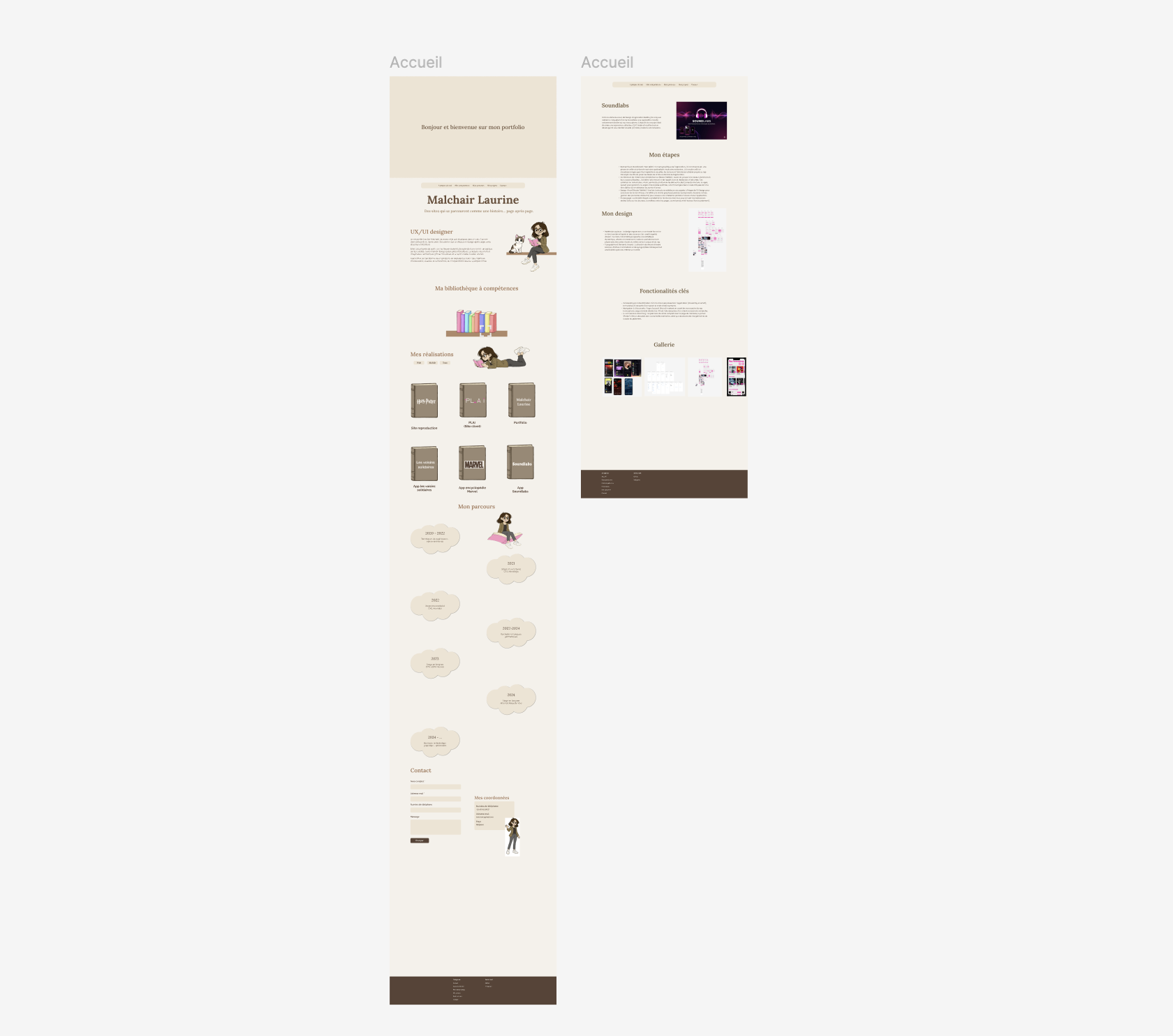 Design de mon site portfolio