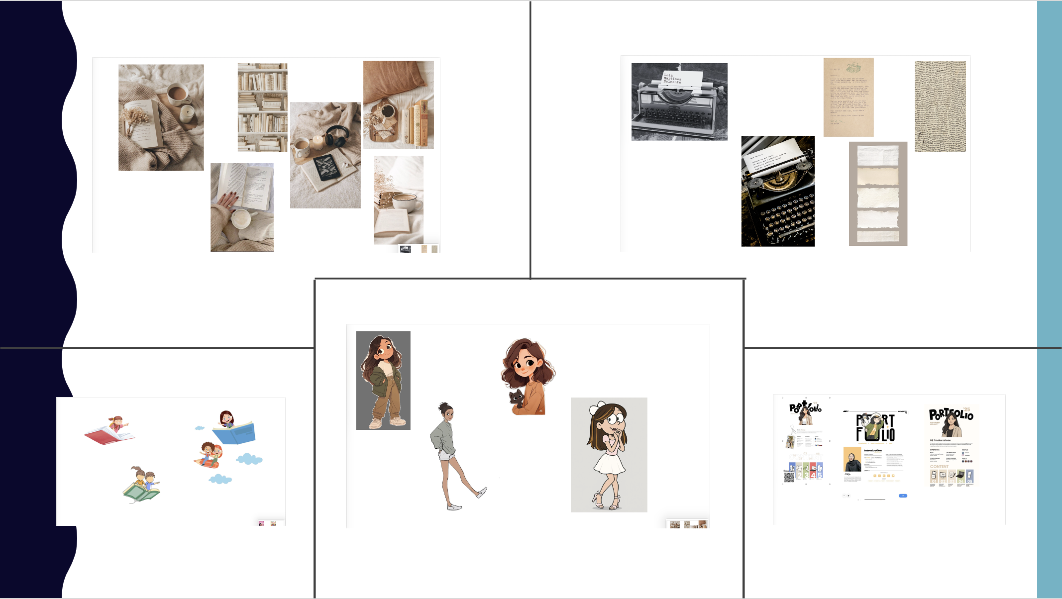 Moodboard de mon site portfolio