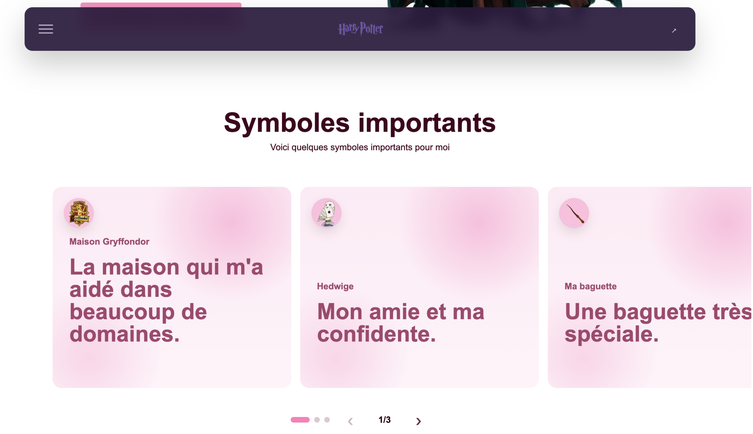 Image du site harry potter