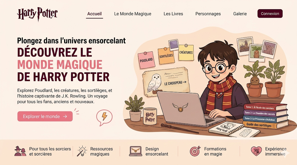 image vitrine site Harry potter