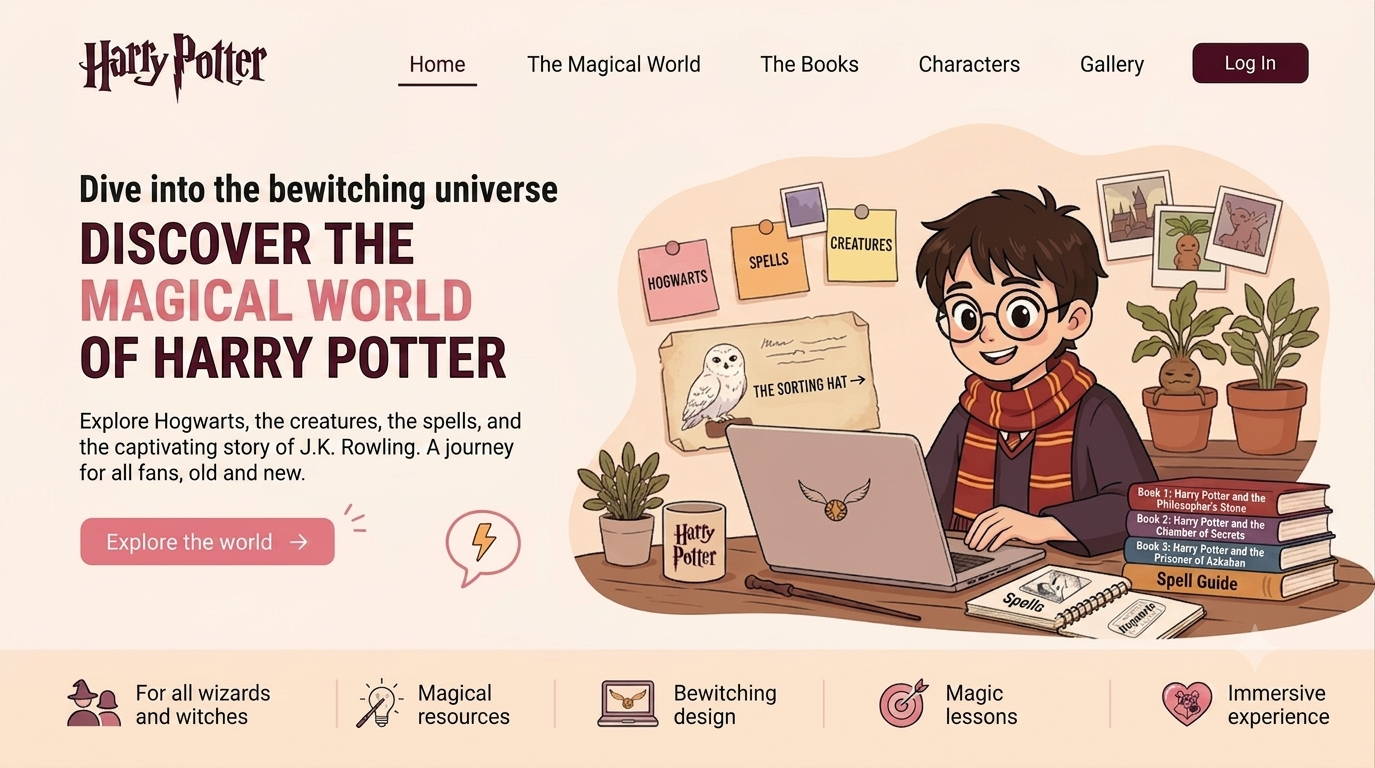 Image of my harry potter website