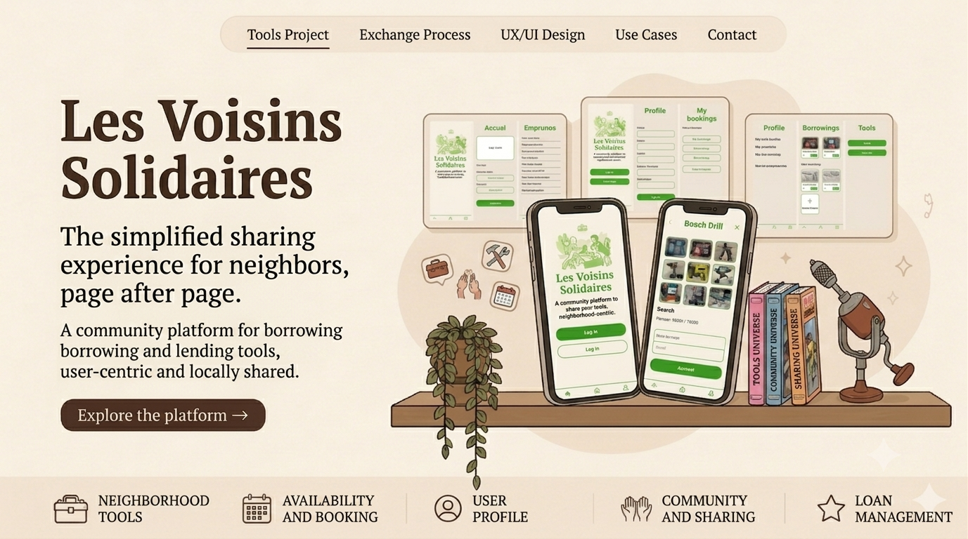 Image of my app 'les voisins solidaires'